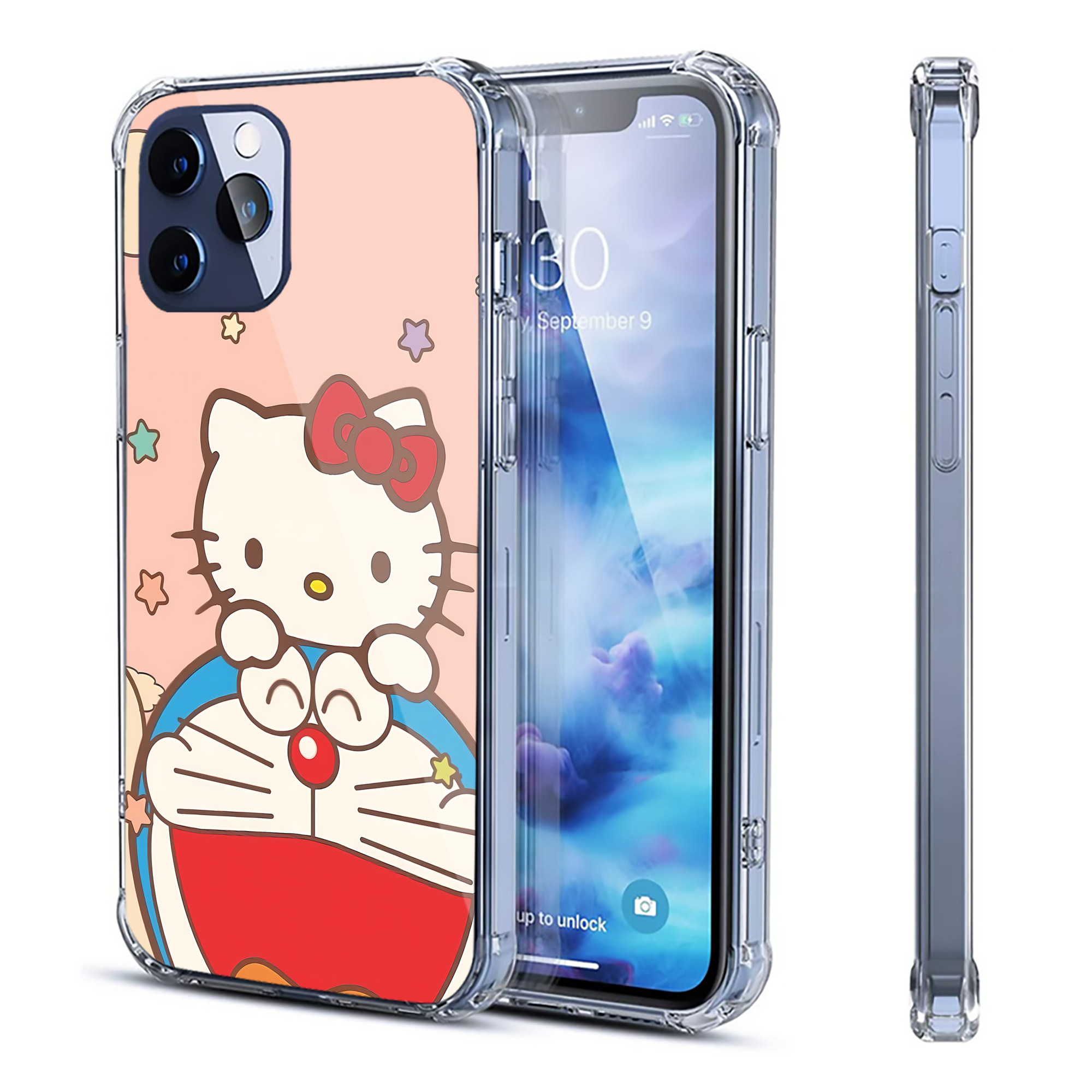 （画像用） ドラえもん Doraemon 【iPhone 12シリーズ対応】透明スマホケース（クリアソフトケース）